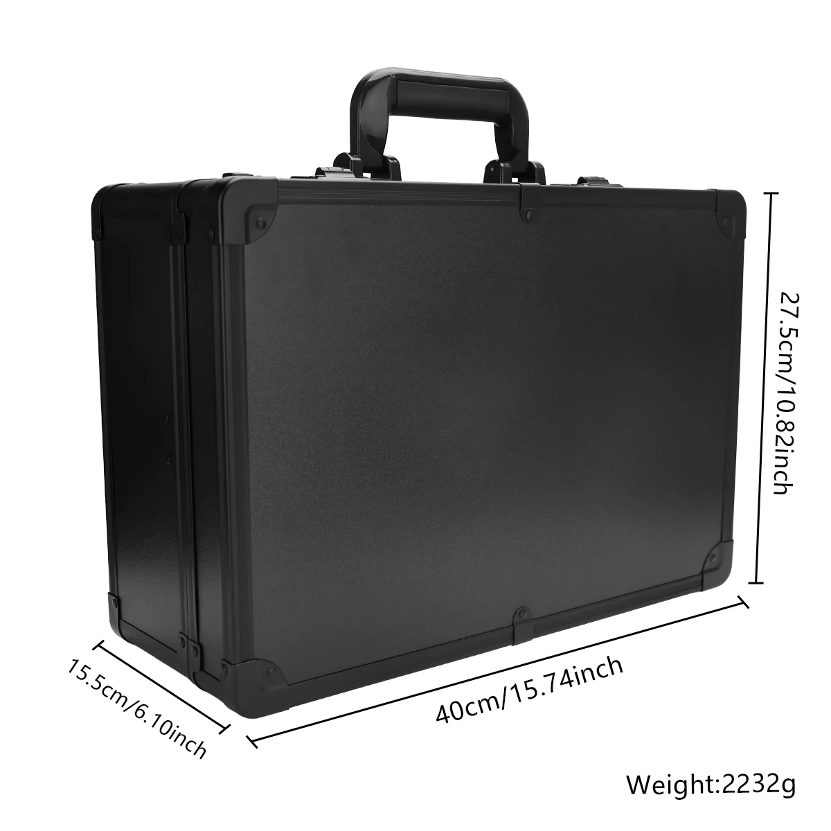 Black Aluminum Tool Storage Box Password Lock Portable Suitcase Professional Hairdressing Large Capacity Salon Tool Carrying Box