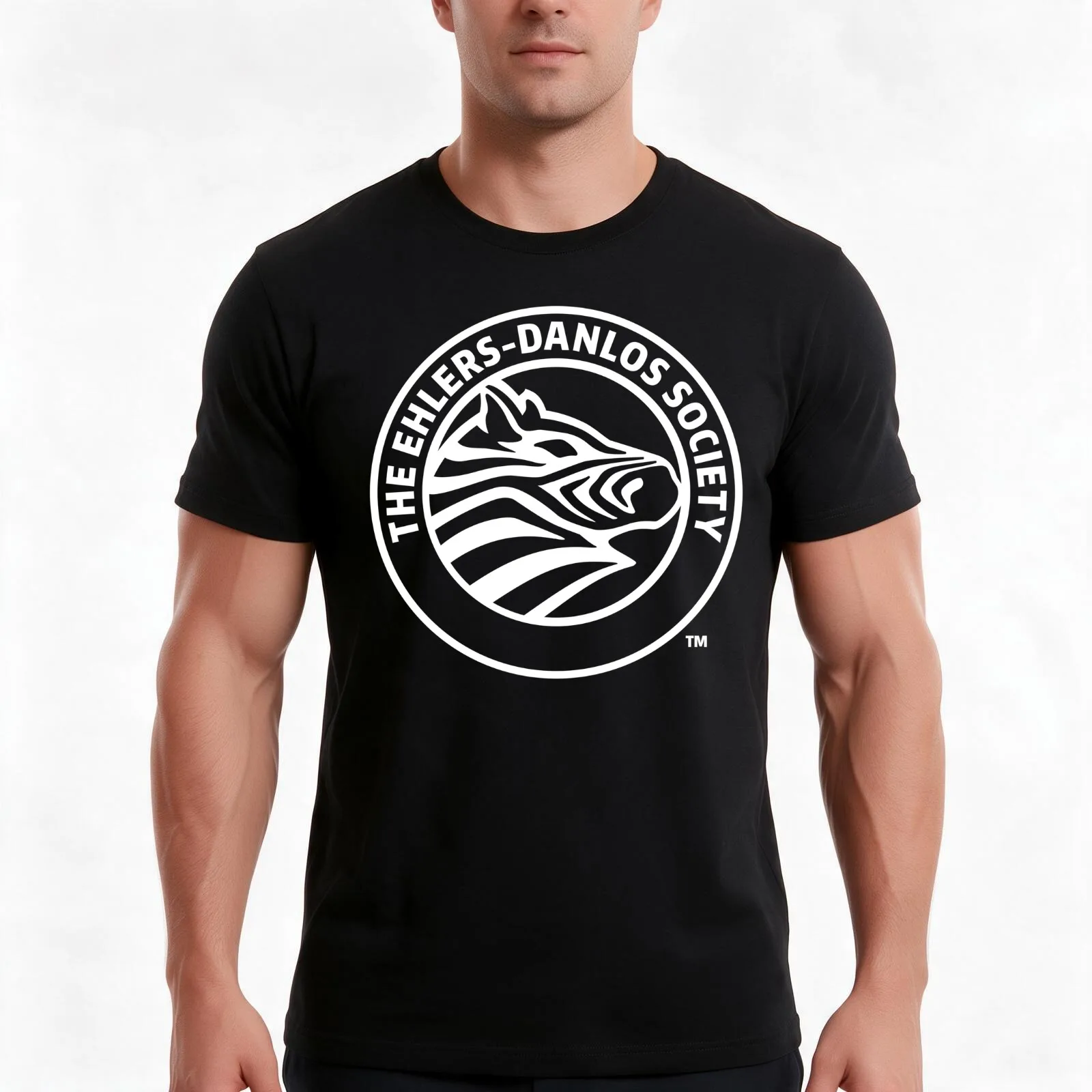Official Ehlers-Danlos Society Seal T-Shirt, Summer Casual Cotton Tee, Oversized Streetwear Tops, Vintage Graphic Print