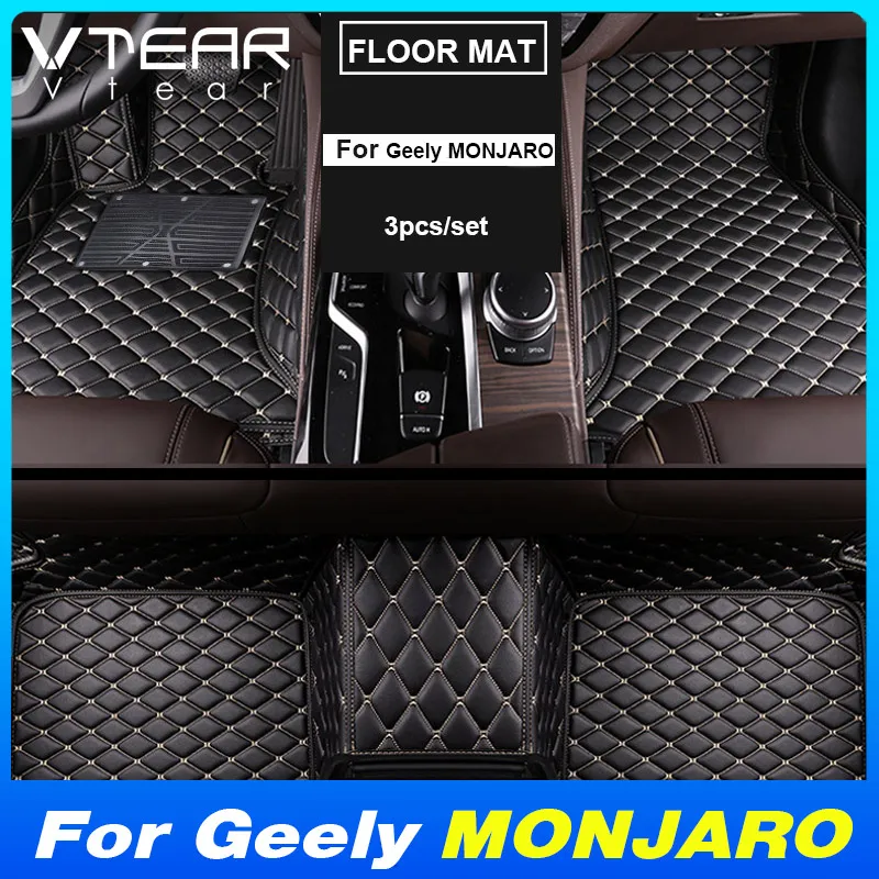 Vtear Floor Mat Car Interior Protection Cover Styling Decoration Parts Accessories Products For Geely Monjaro Kx11 Manjaro 2024