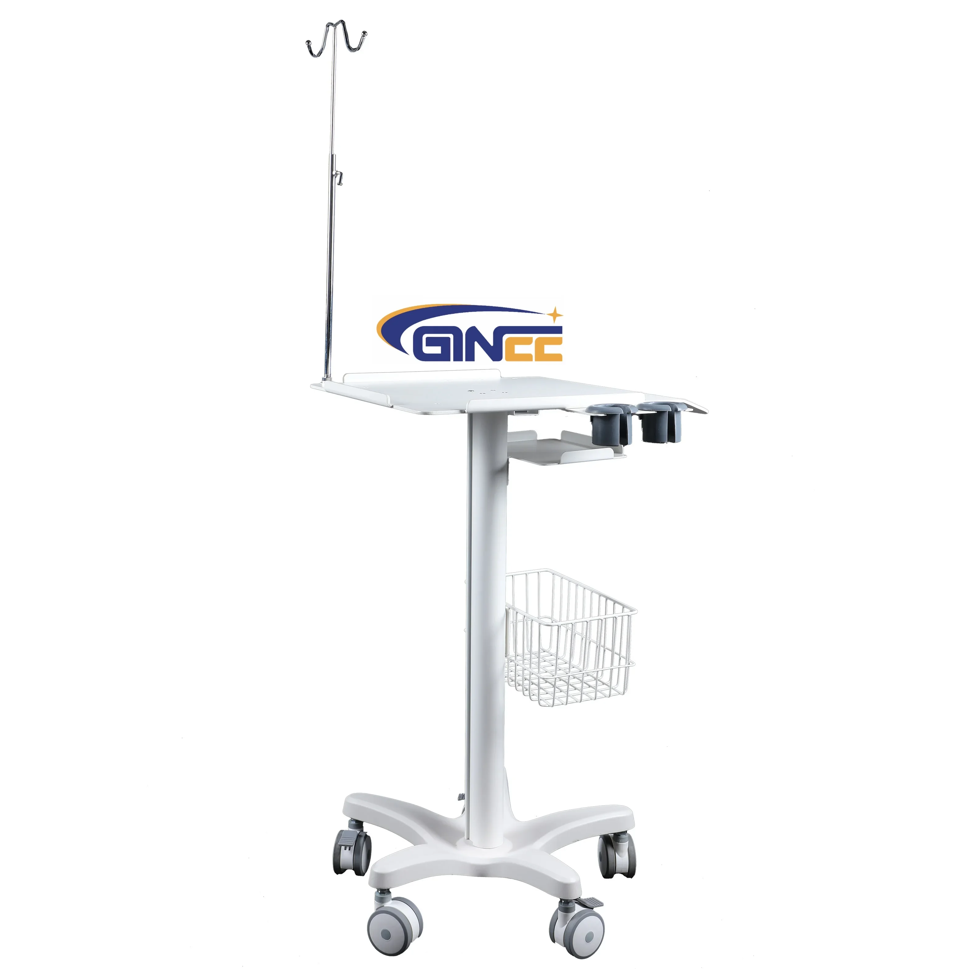 GINEE-Carro de ultrasonido para monitoreo de Hospital Médico, instrumento de monitoreo, carro de máquina de ultrasonido