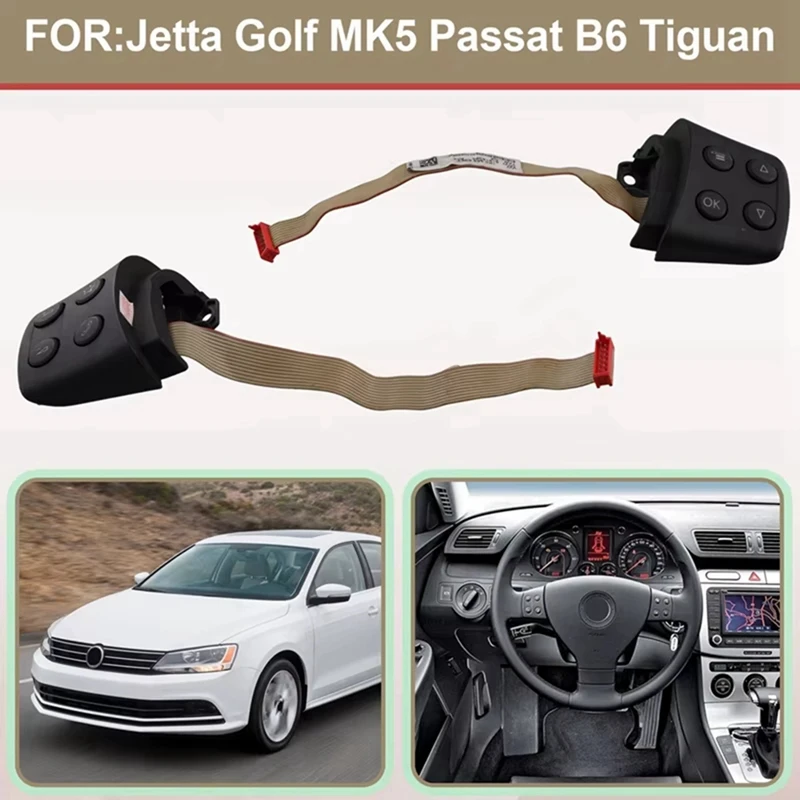 

Car Multifunction Steering Wheel Control Button For VW Jetta Golf MK5 Passat B6 Tiguan