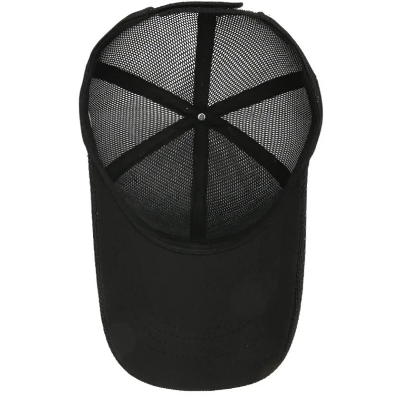New Men Thin Mesh Baseball Cap Velcro Adhesive Buckle Adjustable Trucker Cap Middle-aged and Elderly People Leisure Sunshade Hat