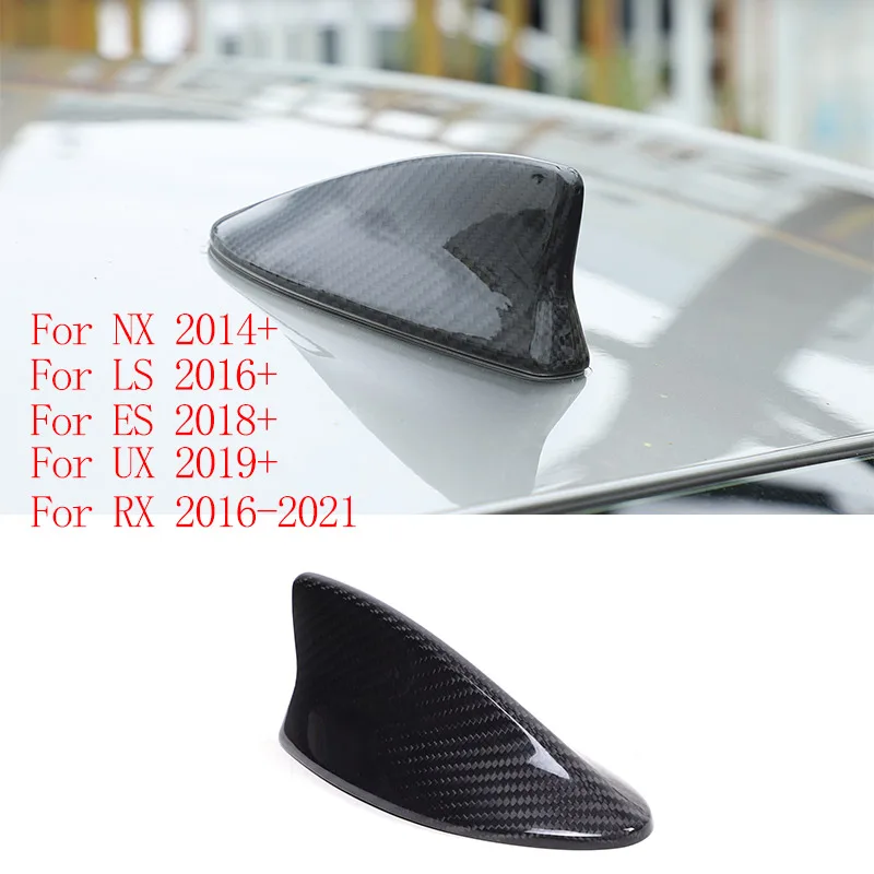 Für LEXUS LS ES IS LX NX CT RC UX LM RX Echte Carbon-Faser Auto-Dach Haifischflossen-Antennenabdeckung Zierleiste Aufkleber Auto-Zubehör