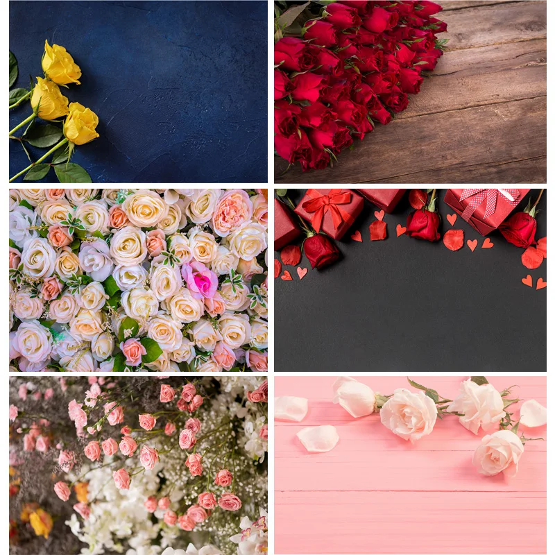 

SHUOZHIKE Valentine's Day Photography Backdrops Wooden Flower Party Backgrounds Birthday Decor Photo Backdrop 201214QMH-03