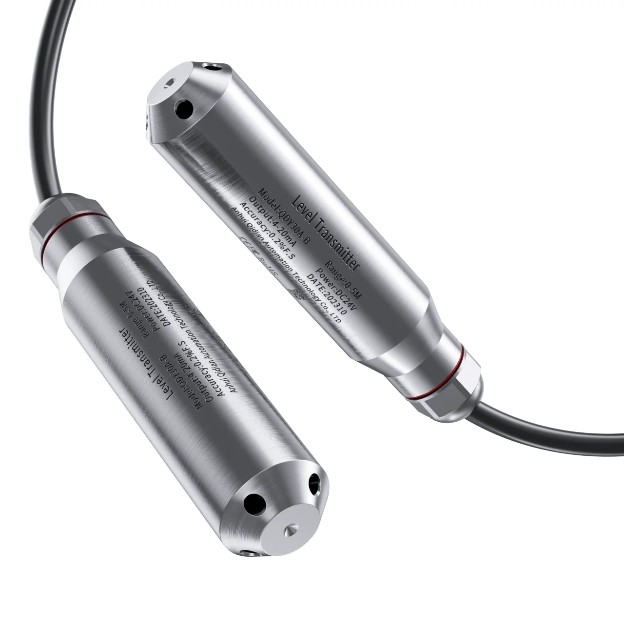 Conversor de Pressão Submersível Sensor de Nível Hidrostático Transmissor 420ma 010v Rs485 2m 5m 10m