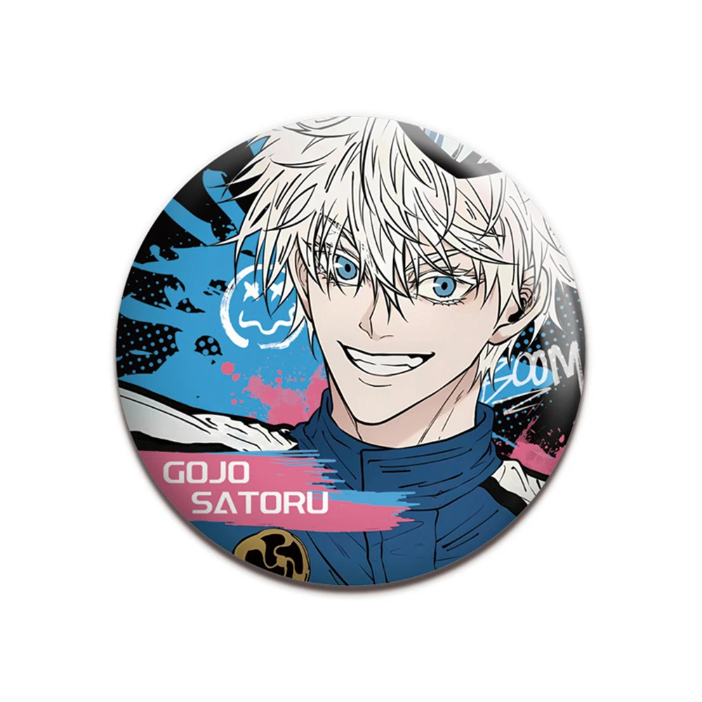 Anime Jujutsu Kaisen Satoru Gojo Fushiguro Toji Ryomen Sukuna Choso Costume Cosplay Distintivo Pin SPTE Spilla in banda stagnata Accessori