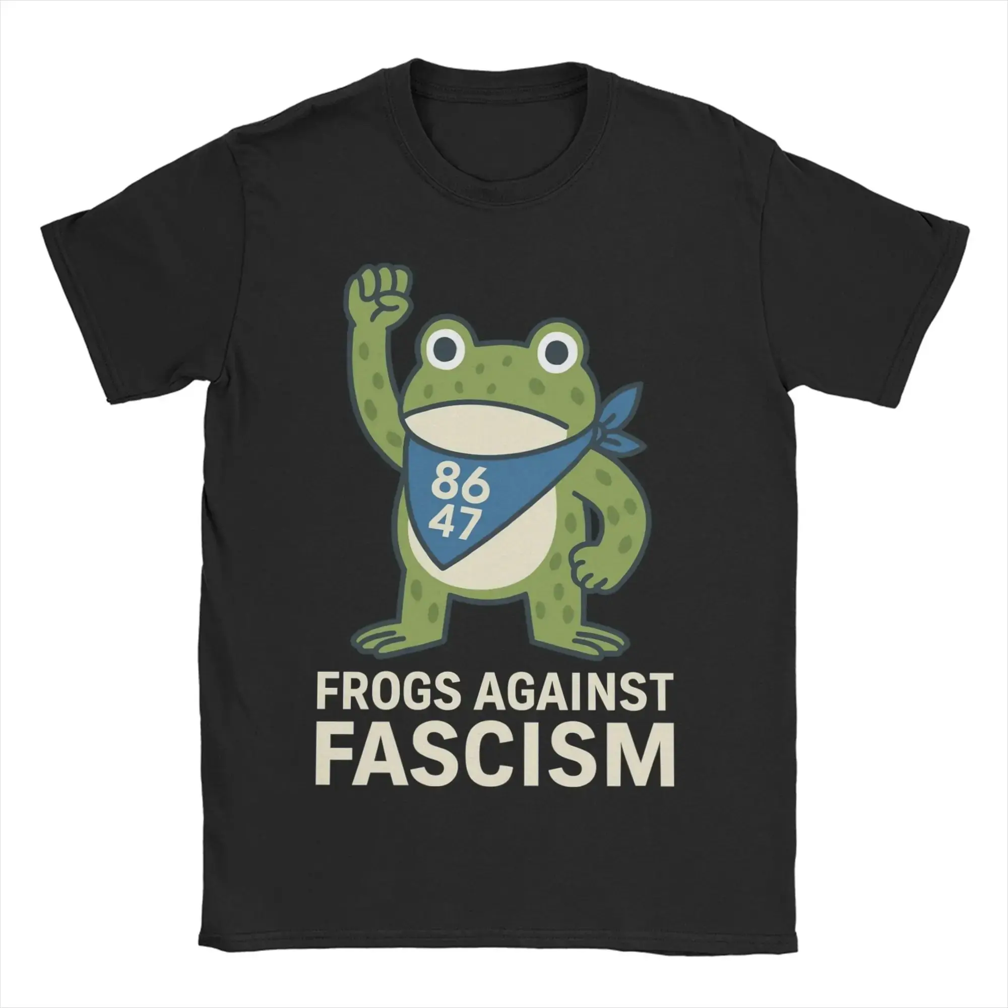 مضحك ميمي تي شيرت مقاومة بورتلاند الضفدع الغضب ضد آلة الضفدع الفن القطن قصير الأكمام تي شيرت س الرقبة الملابس للجنسين #2