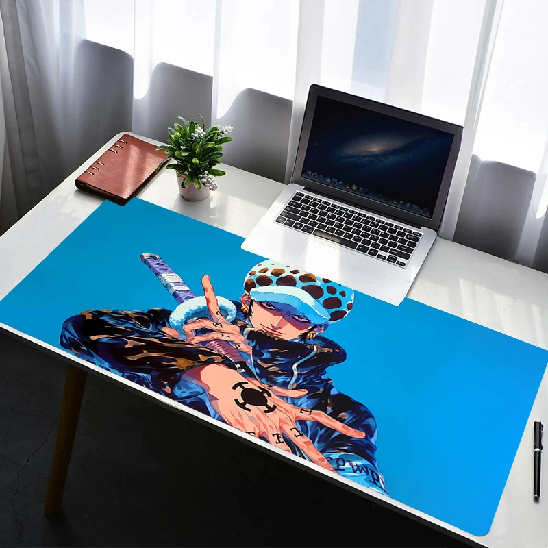 

Mouse Pad Laptop Rubber Extended Desktop Mat One Piece Trafalgar Law Computer Gamer Mousepad PC Gaming Accessories Keyboard Pad