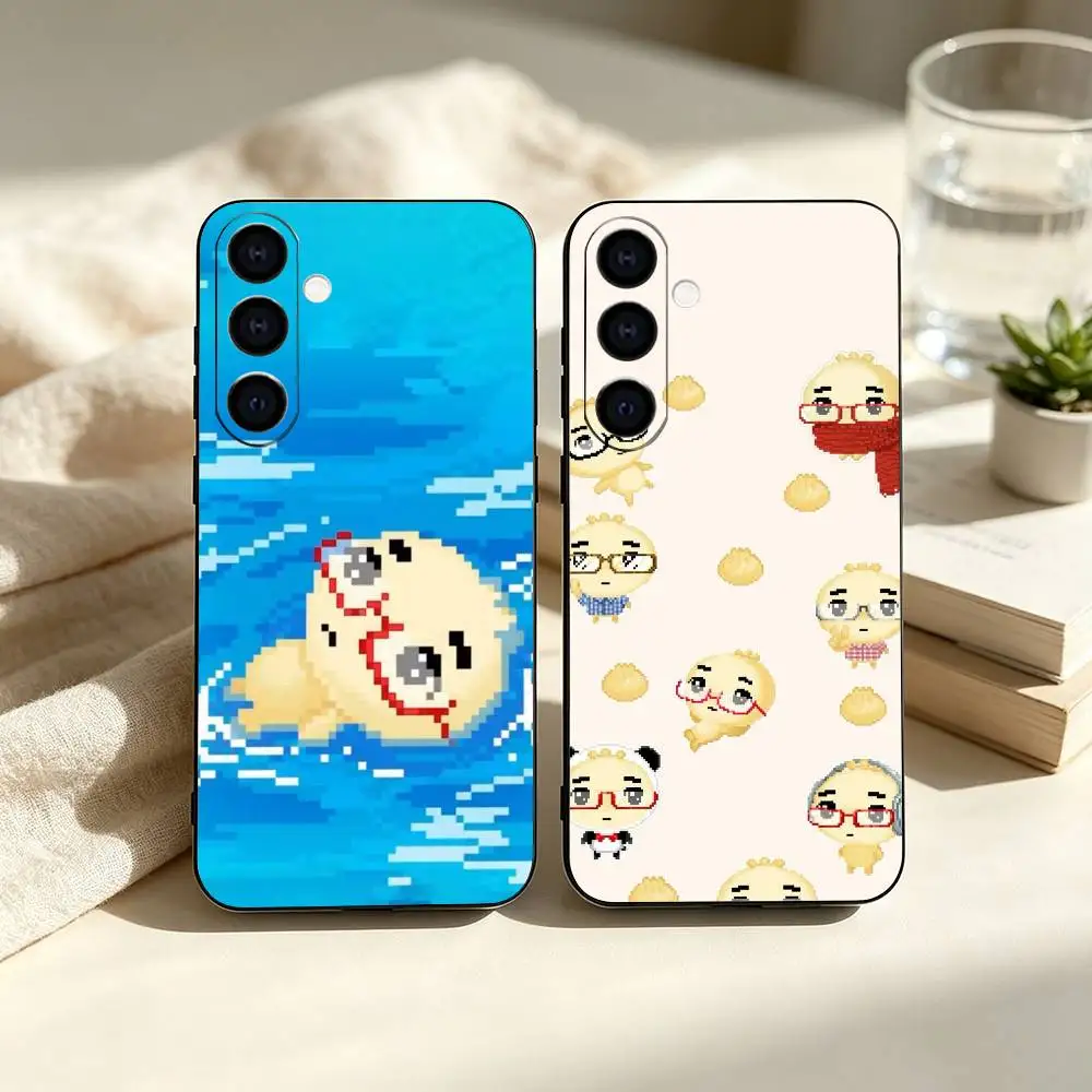Korean G-Glasses Dumpling   Phone Case For Samsung Galaxy A73,A72,A71,A70,A53,A52,A51,Others Soft Black Cover