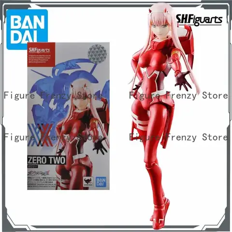 Spot SaleBandai Original S.H.Figuarts DARLING in The FRANXX ZERO TWO& Ichigo Collectible Model Decorationin Stock