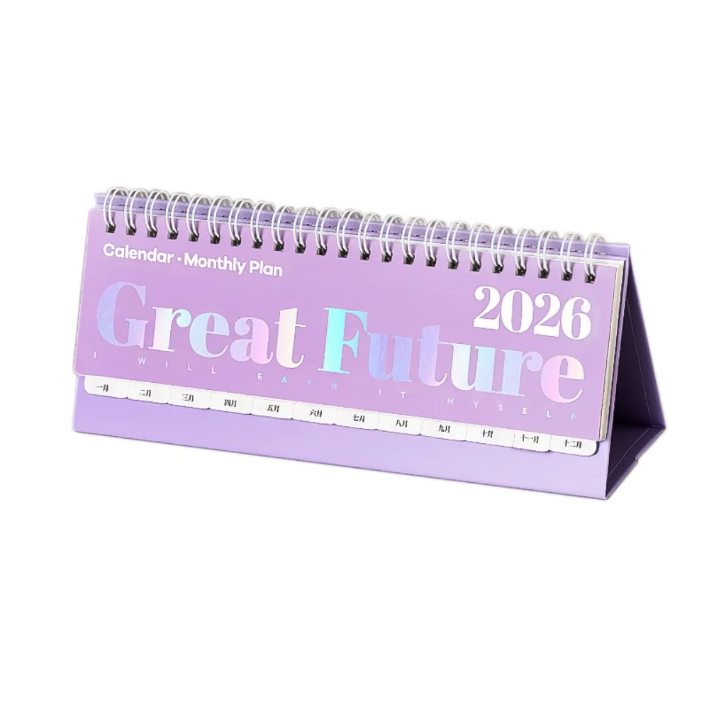 Memo Notes 2026 Desk Calendar One Month to View Cartoon Monthly Calendar Coil Binding Learning Plan Calendar Work Scheduling