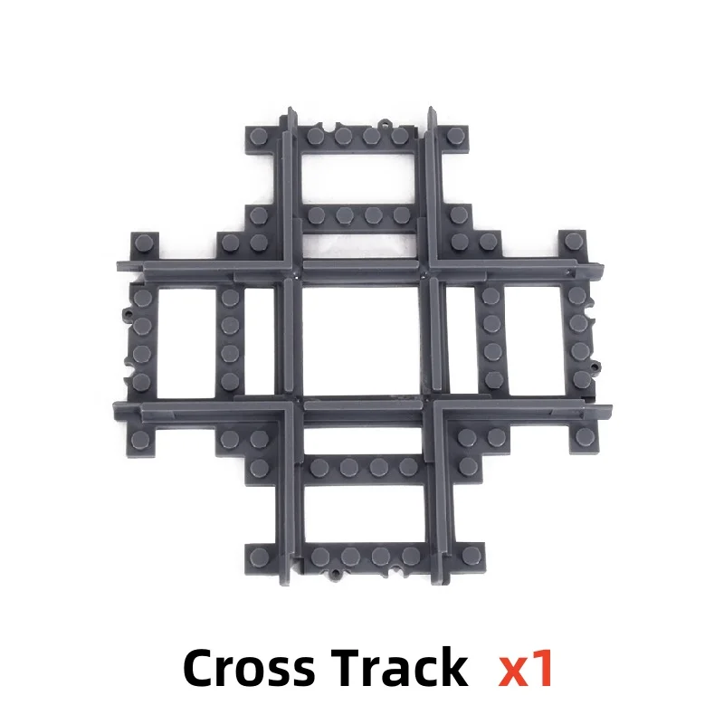 Trenos urbanos clásicos, vías flexibles, rieles curvos rectos, interruptor, bloques de construcción, modelos creativos de vía de tren DIY para regalos de niños