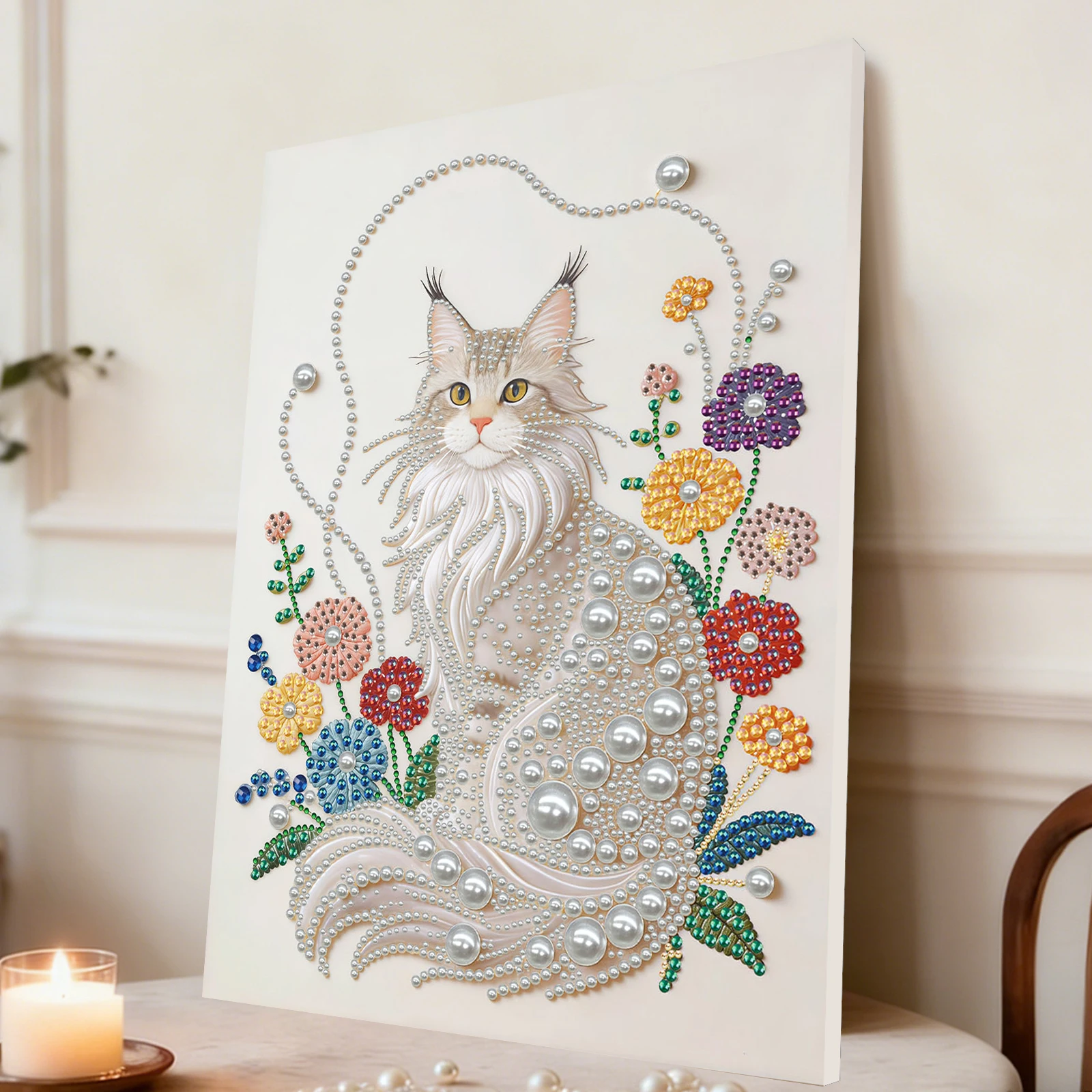 

DIY Pearl Diamond Art Kits with Frame 30x40cm Diamond Painting Gem Picture Art for Adults/Beginners Gift Idea Home Wall Decor