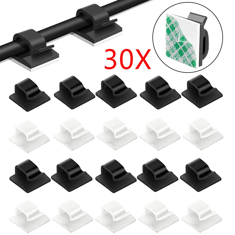 Mini Clip de alambre, soporte de Cable autoadhesivo, Cable de datos GPS para coche, Cable de luz, organizador de fijación de cables, Clips fixadores
