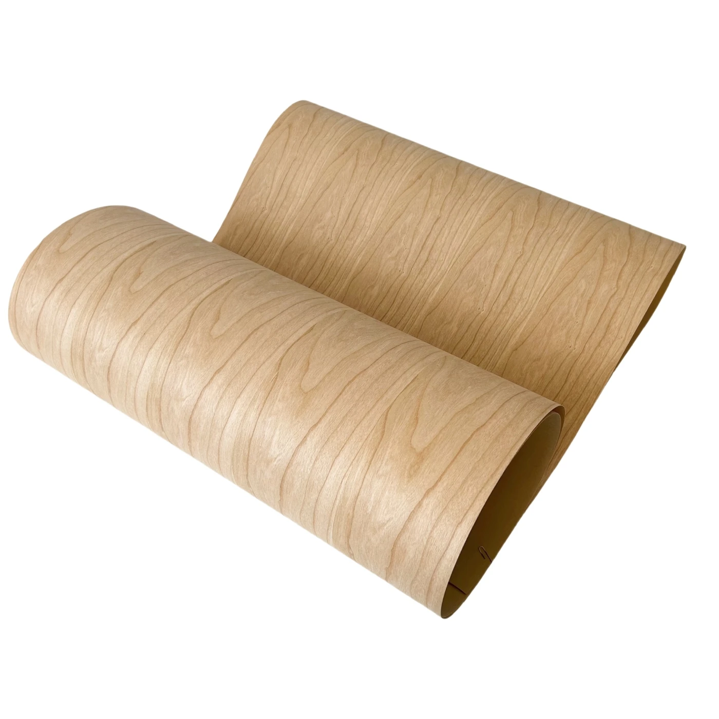 58x250cm, Kraft Paper Backed Thin Veneer of 0.25mm Thickness, Natural American Cherry Wood Veneer Roll for Furniture Renovation