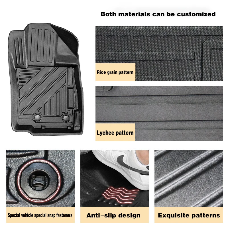 For  Eclipse Cross RHD TPE Floor Mats | Waterproof Scratch-Resistant | Custom Fit for Right Hand Drive