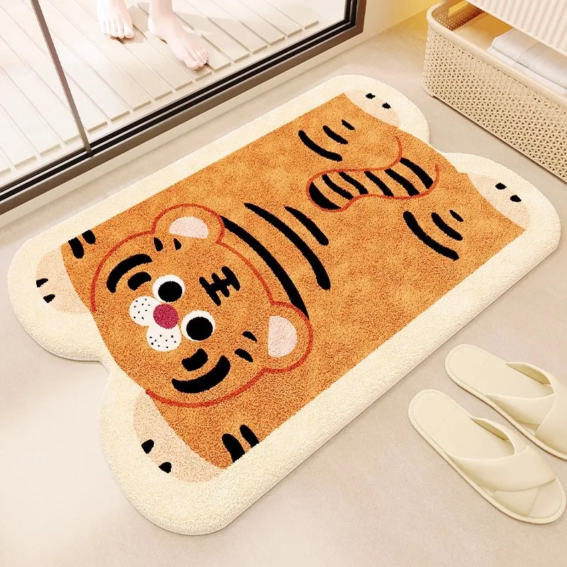 VIKAMA Water-Absorbing Bathroom Plush Rug Soft And Comfortable, Bathroom Sink Area Foot Mat, Home Decoration Accessory