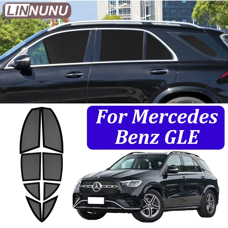 

Солнцезащитная сетка LINNUNU для Mercedes-Benz GLE Class W166 W167 2011- (магнитная, для окон, защита от УФ-излучения, аксессуары для интерьера)