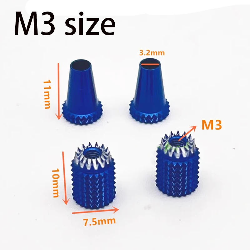 RC 리모컨 알루미늄 짐벌 엄지 스틱 엔드, M3 M4 미끄럼 방지 캡, FrSky JR 후타바 스펙트럼 라디오마스터 부품