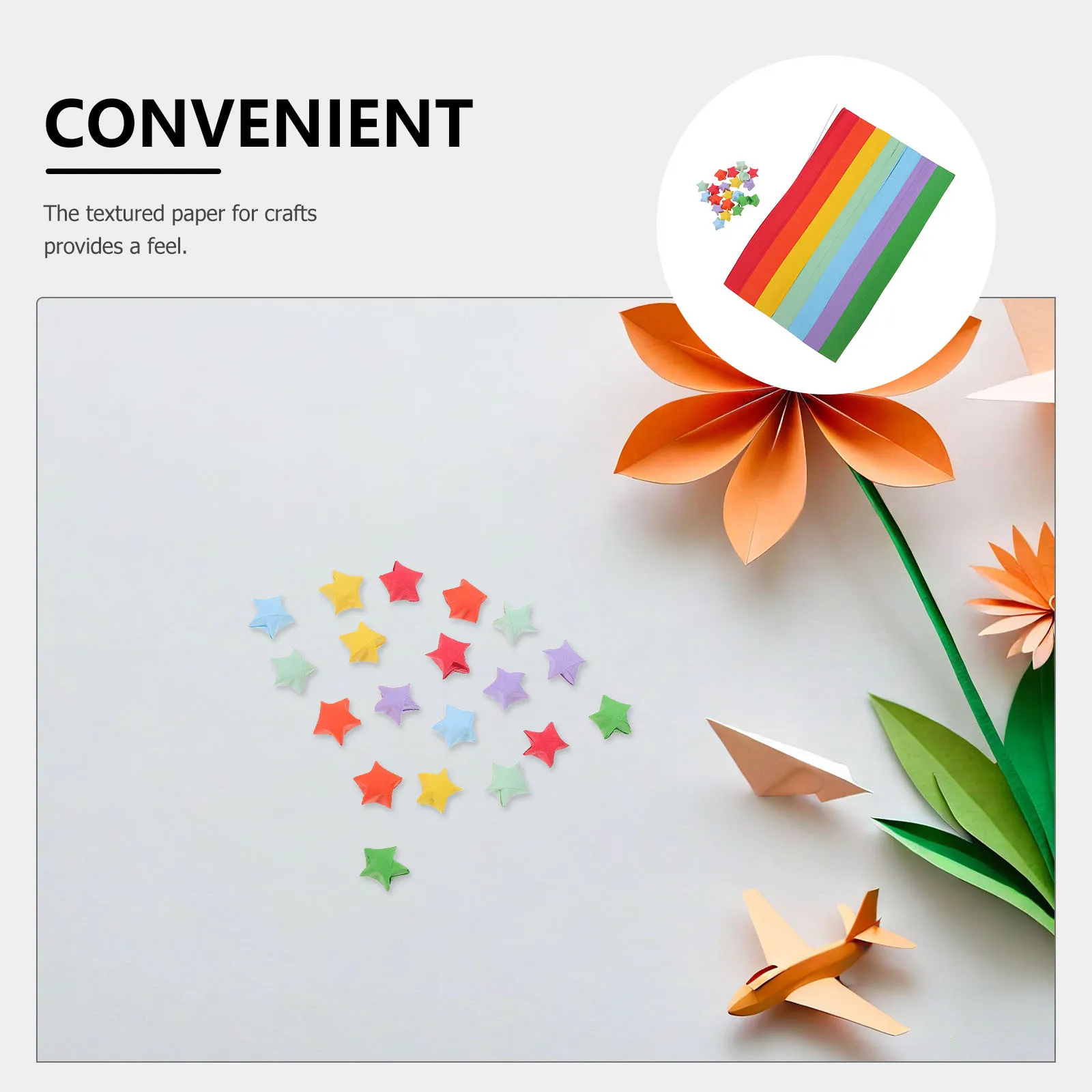 4050Pcs Origami Star Paper Strips Double Sided Gradient Color Pastel Iridescent for Crafting Home Office Decor