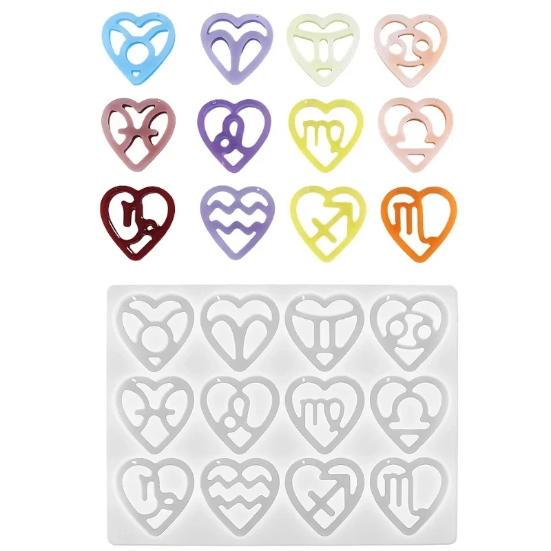 

Diy12 Созвездие Кристалл Клей Форма Любовь Серьги Кулон Ювелирные Изделия Ручной Работы Брелок Клей Форма Ювелирные Изделия Ожерелье Серьги