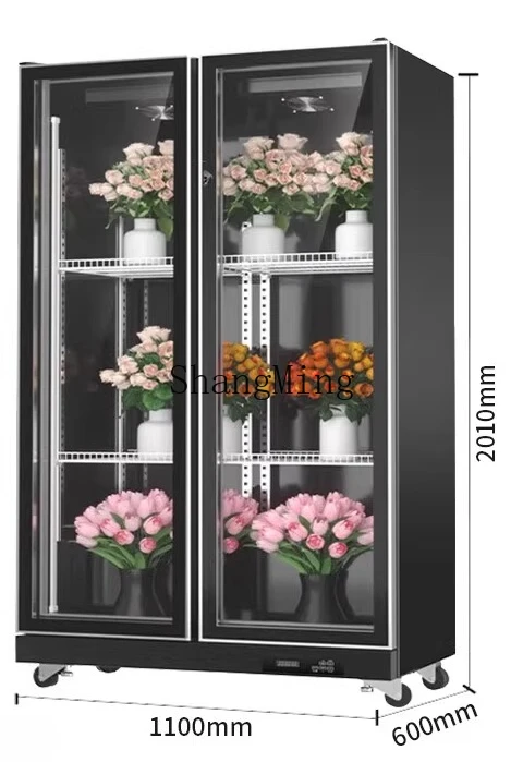 ZYY congelatore per la conservazione della freschezza dei fiori vetrina refrigerata commerciale raffreddata ad aria senza gelo vetrina speciale per negozio di fiori