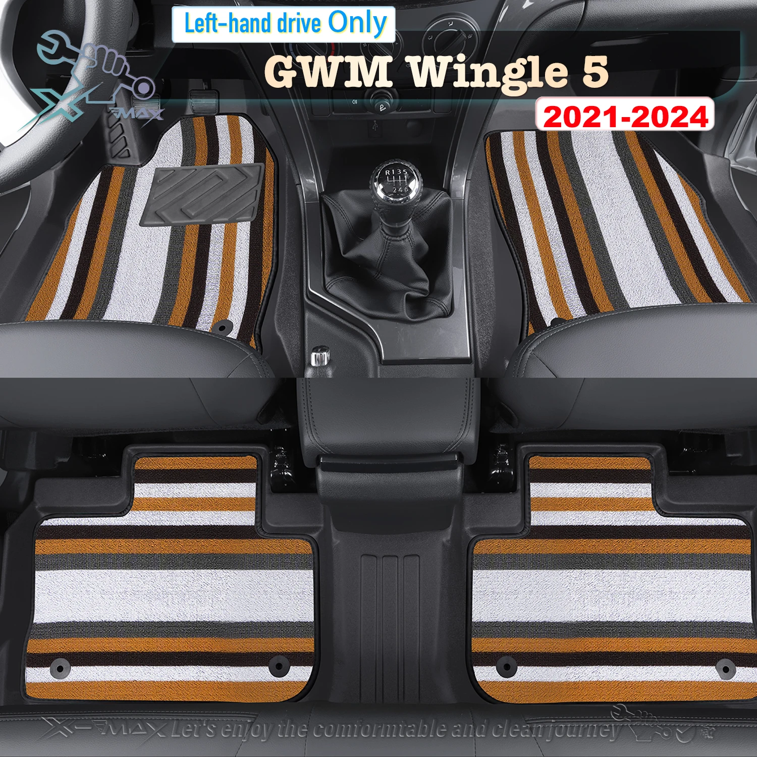 

Left-hand Drive Car Floor Mat For GWM Wingle 5 2021-2024 Full Surround Foot Mat Automotive Floor Mat Floor Liner Water-proof Mat