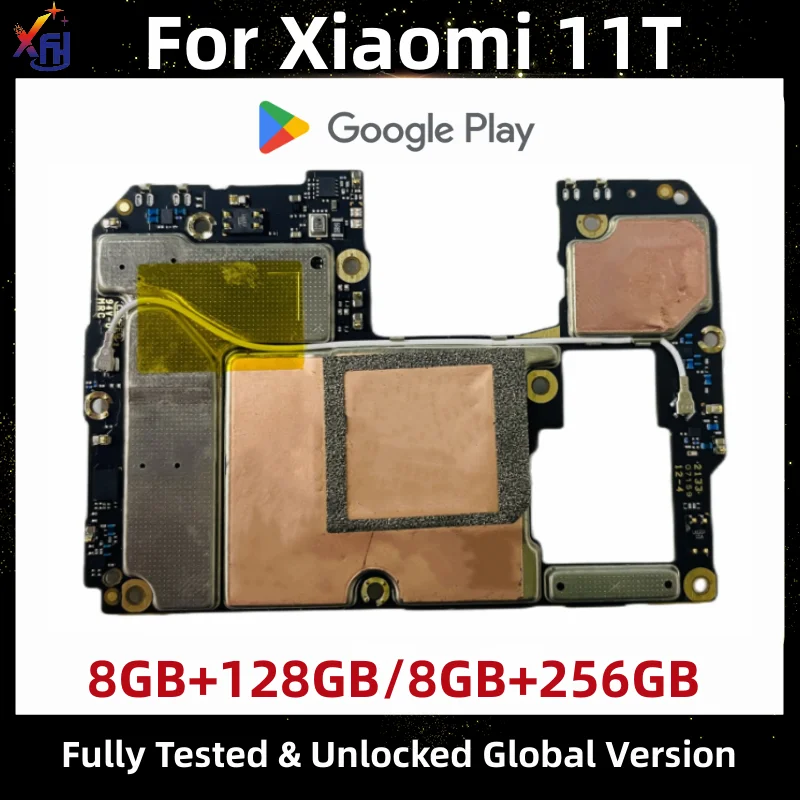 Motherboard for Xiaomi Mi 11T, Unlocked Mainboard, 128GB, 256GB ROM, with Google Play Store Installed