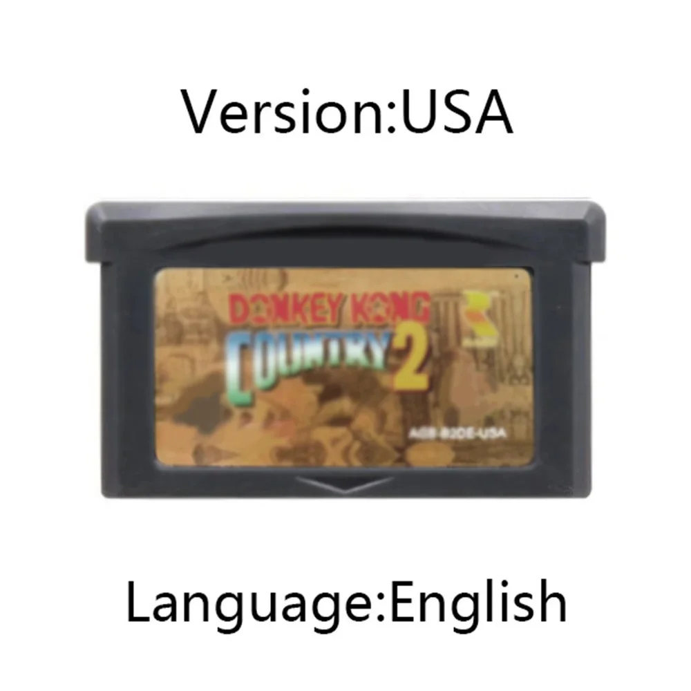 GBA Game 32Bit Cartridge Videogameconsolekaart Donkey Kong-serie vs. Donkey Kong Country voor GBA/SP/DS