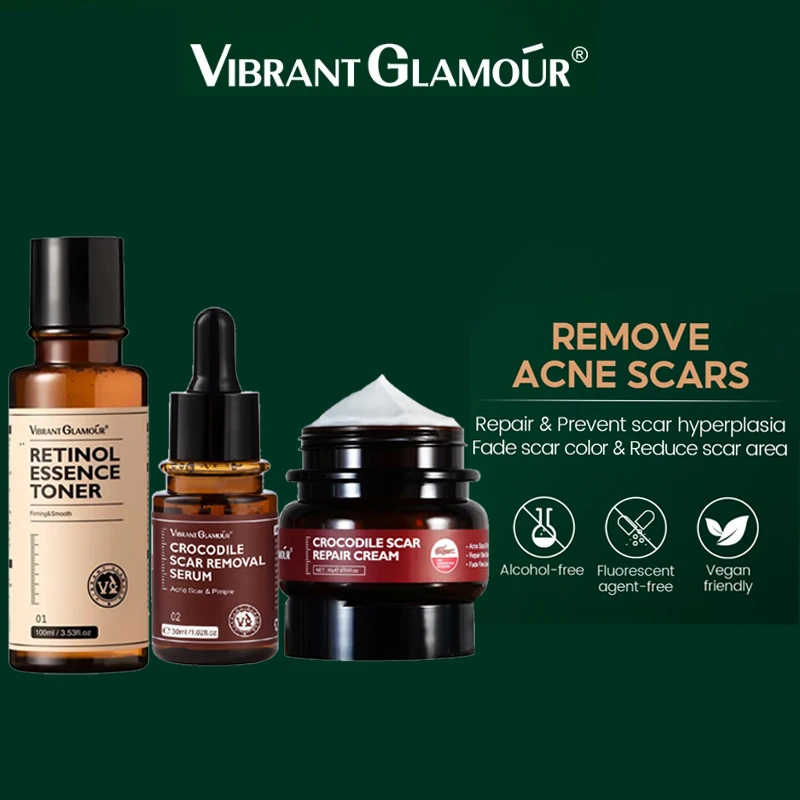 VIBRANT GLAMOUR Crocodile Repair Set Anti Aging Moisturizing Diminishing Acne Traces