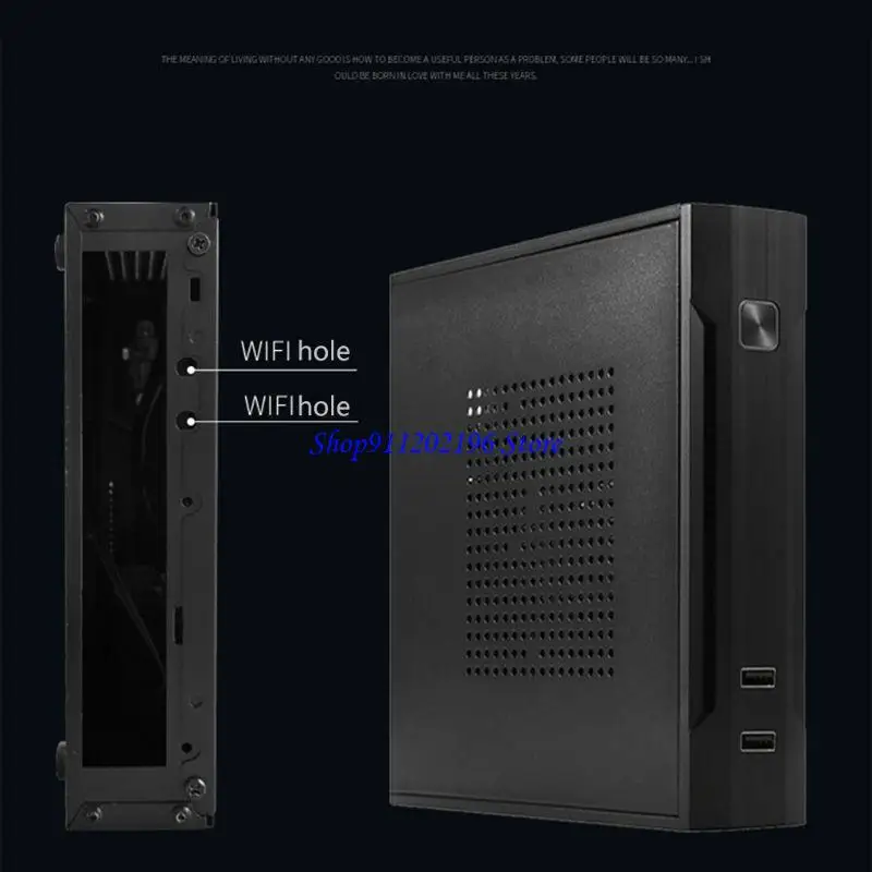 P82A QX01 GAMING PC Desktop Chassis Case Mini ITX Computer Cases para USB2.0 2.5in HDD