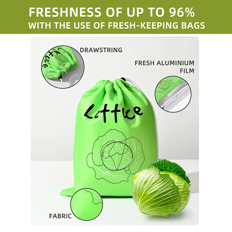 

1/3 шт. Мешок для хранения фруктов и овощей, сумка для бананов, для сохранения свежести овощей, предотвращающая созревание, термоизолированный, на шнурке, многоразовый