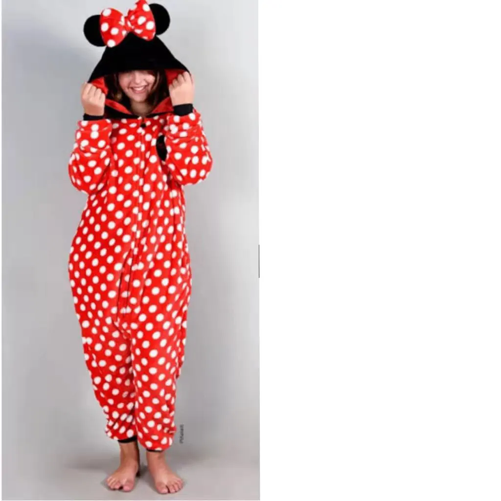 MINISO Kigurumi Mickey Onesies Pajamas Cartoon Costume Minnie Cosplay Pyjamas Party Dress Pijamas