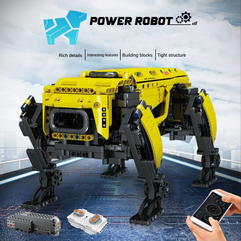 936PCS RC Power Robot Dog Building Blocks 15066 Technical Robot Toys Motorized Boston Dynamics Big Alpha Dog Model Bricks Gifts