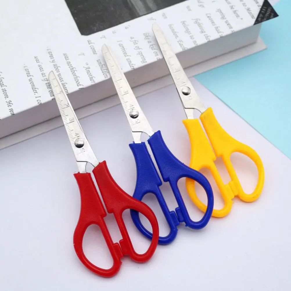 8 قطعة مقص طرف مستدير من الفولاذ المقاوم للصدأ بحافة ناعمة مقص حرفي محمول لمشاريع فنية ذاتية الصنع توريد الأعمال اليدوية #2