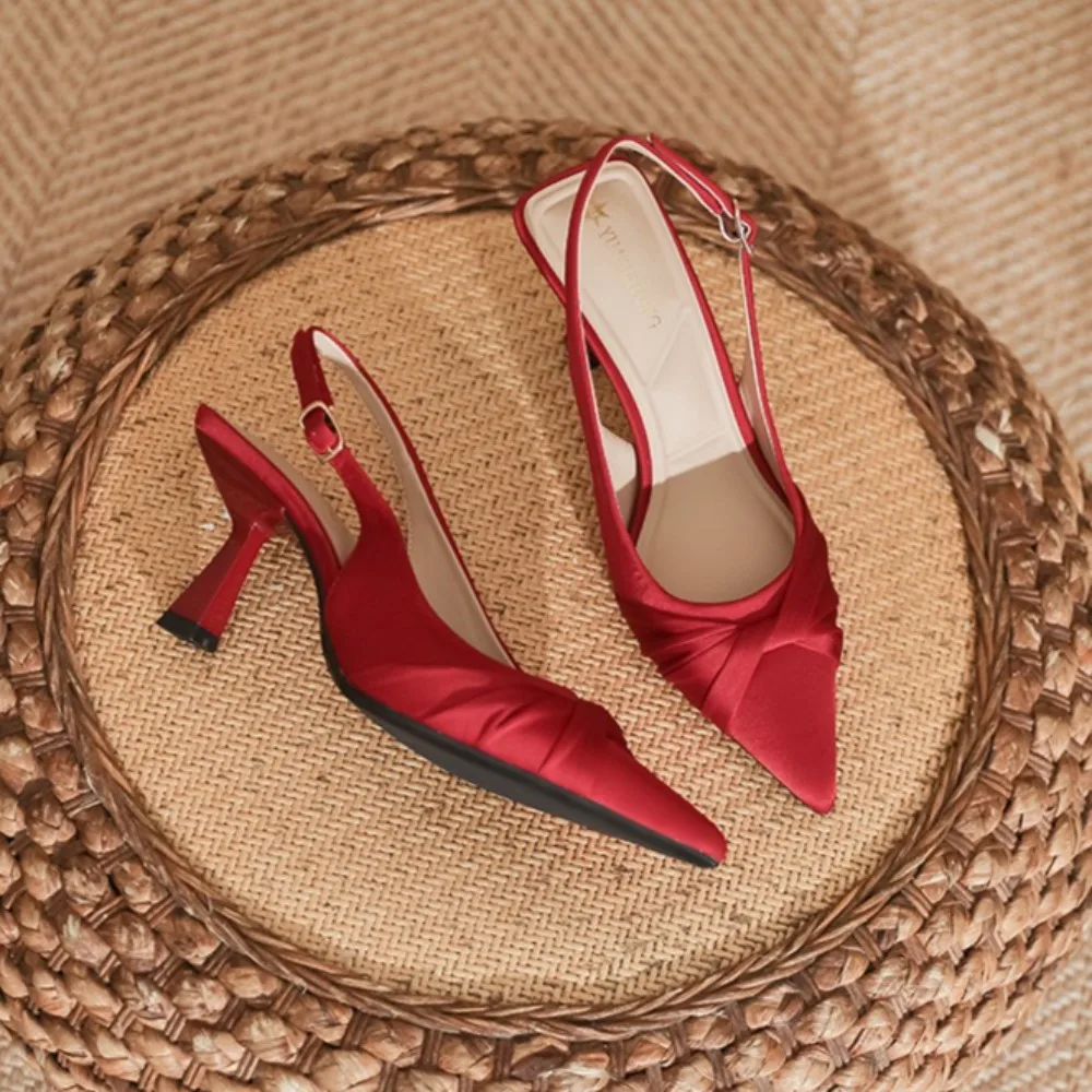 

Острые сандалии, женская модная летняя женская обувь, весенне-осенняя женская модная обувь на высоком каблуке, босоножки на высоком каблуке