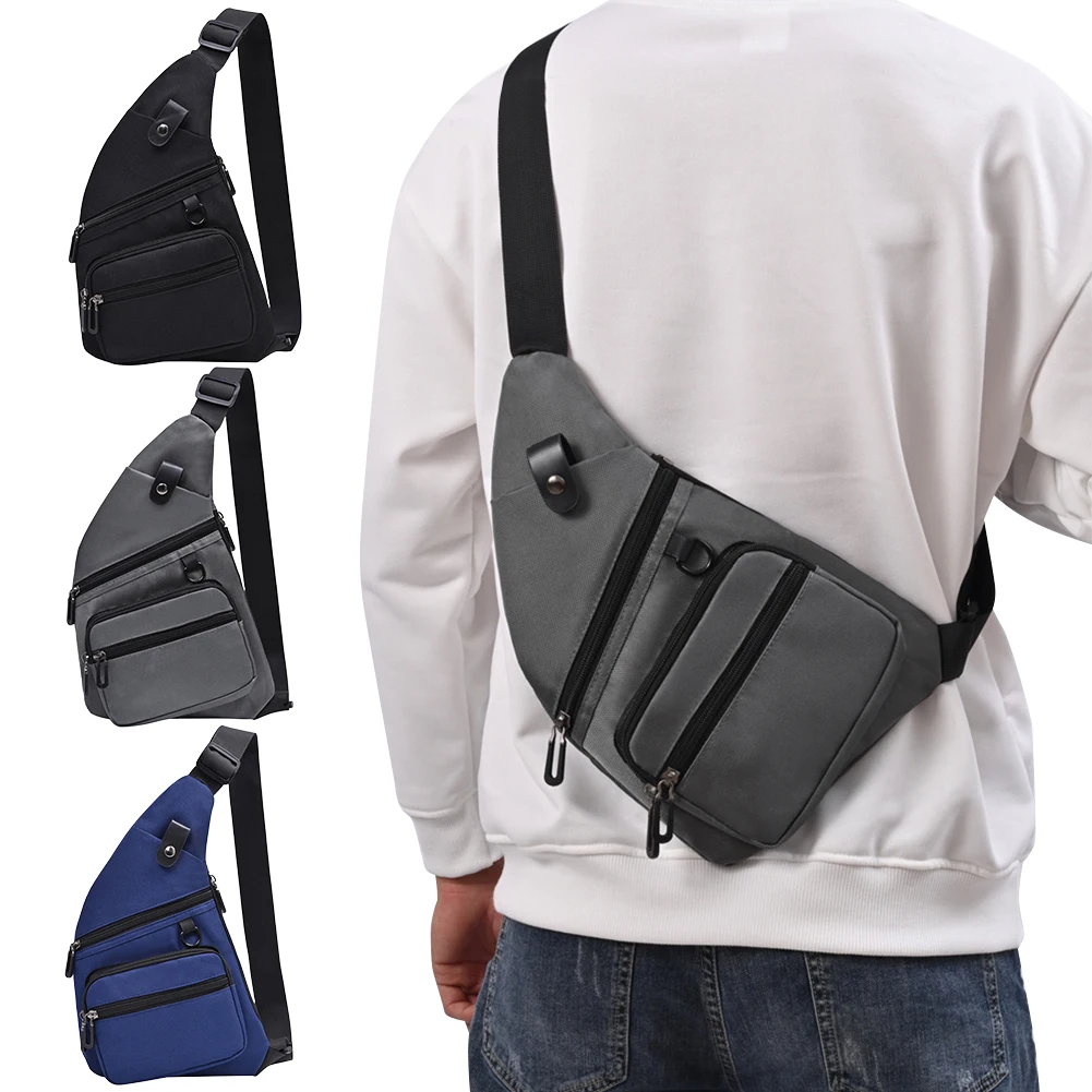 

Anti Theft Travel Bag Multi-pocket Chest Bag Large Capacity Sling Crossbody Bag Adjustable Strap Waterproof for Outdoor Sports