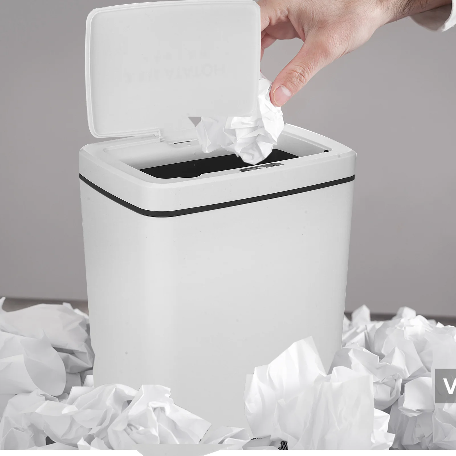 

Smart Touchless Trash Can 30L Automatic Sensor Garbage Bin For Kitchen Bathroom Office Indoor Intelligent Waste Container