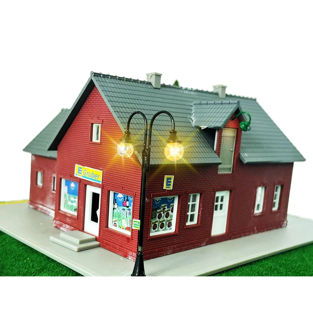 5pcs 3V  Street Lamppost Model Railway Train Layout LED HO OO Scale for Diorama Scenery Decoration