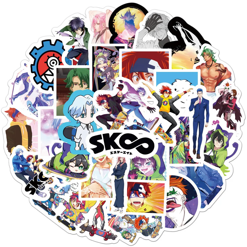

10/50PCS SK8 the Infinity Stickers Cartoon Skateboard Anime Suitcase Laptop Guitar Car Bike Decals Kids Toys Graffiti Decoration