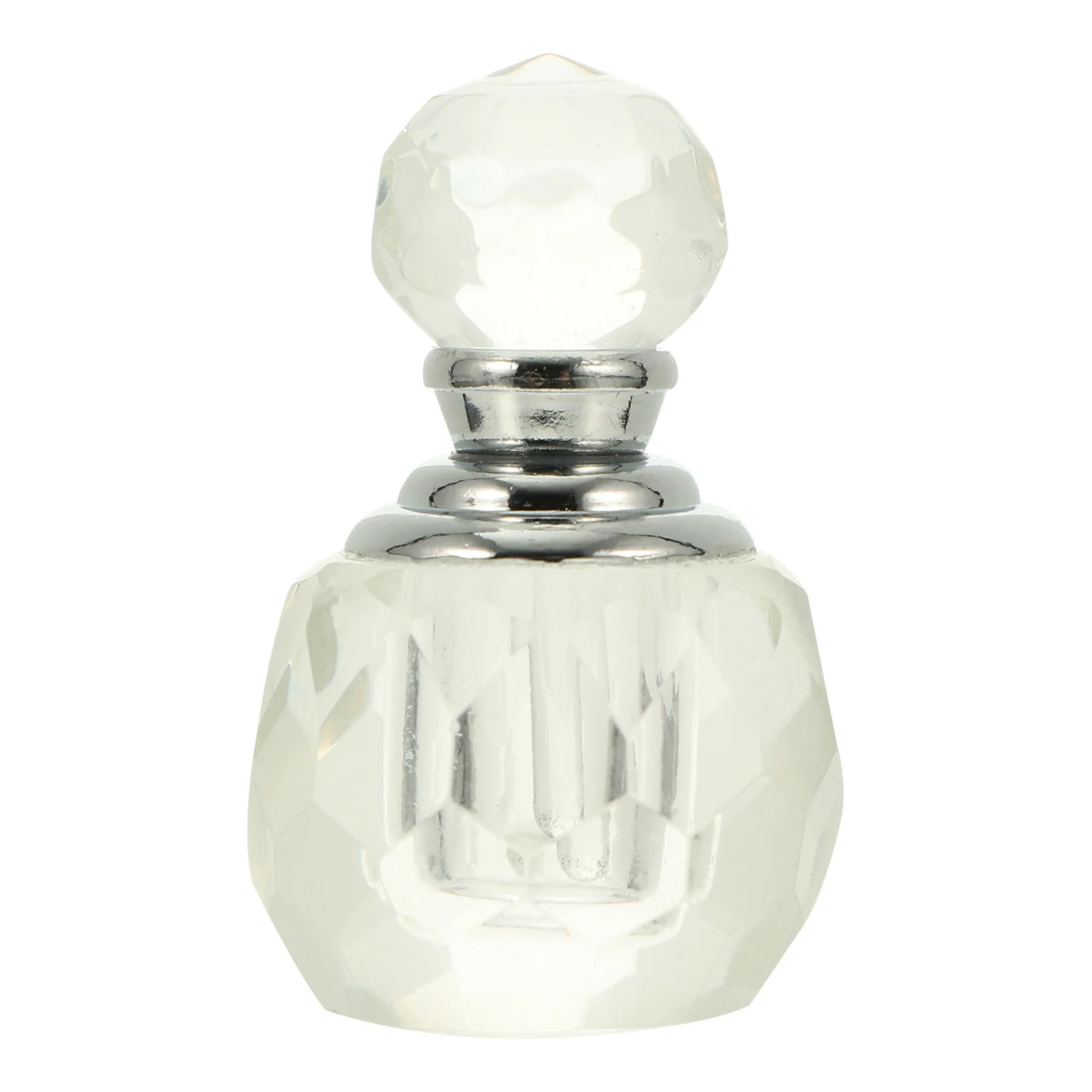 Gefacetteerde kristalheldere glazen parfumfles Vintage hervulbare transparante parfumopslagcontainer Lekvrije glazen fles