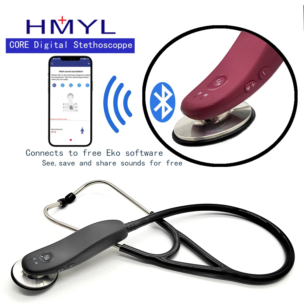 Stéthoscope numérique Bluetooth, électronique, médical, sans fil, intelligent, peut être connecté à un médecin professionnel, nouveau