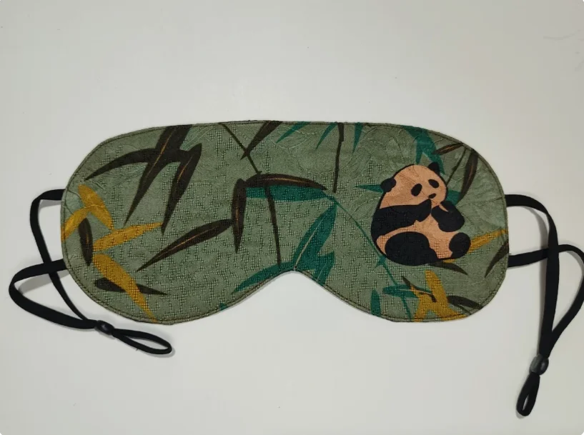 100% Mulberry Silk Xiangyun Shawl Eye Mask - Heritage Craft, Chinese Style, Ear-Hanging Design