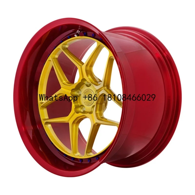 

XINGTU OEM Deep Dish Wheel for Rolls-Royce Gold and Red 18 19 20 22 23 Inch Forged Aluminum New with 100mm PCD