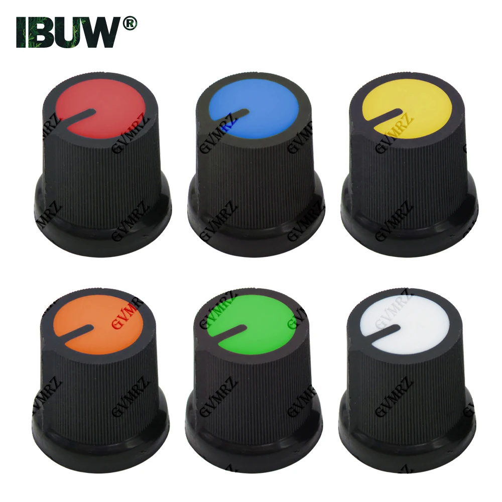 20PCS WH148 AG3 Potentiometer knob Cap AG3 Plastic knob for Diameter 6mm  Yellow Orange Blue White Red Green