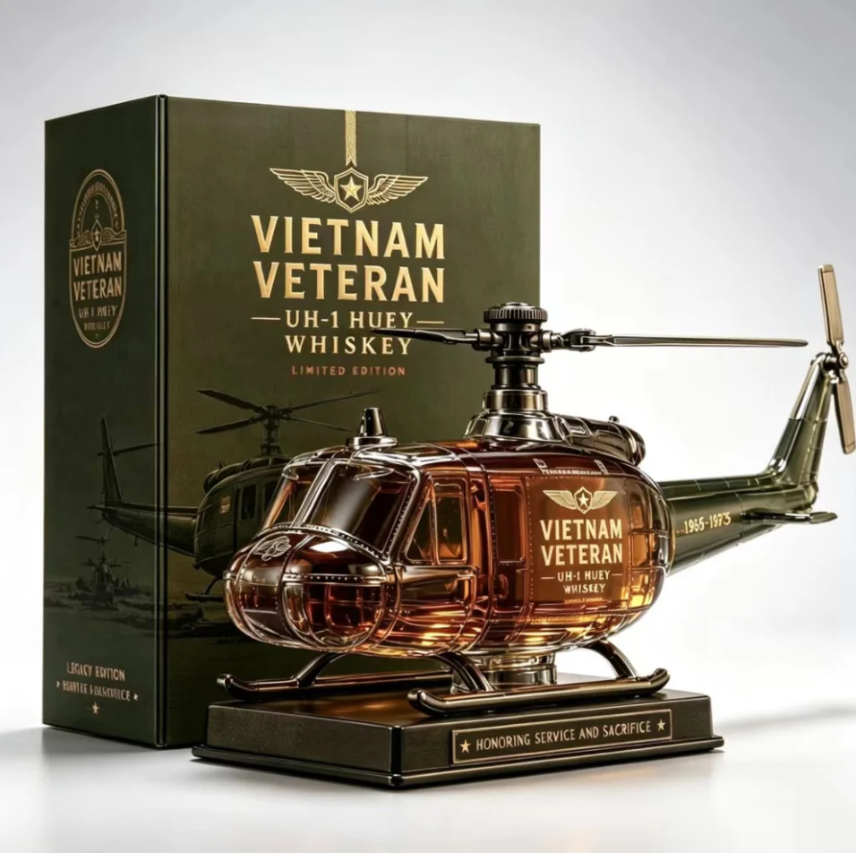 Helicopter Shaped Whiskey Decanter Crystal Liquor Bottle With Base, Unique Spirit Dispenser Home Bar Decor Gift For Bourbon