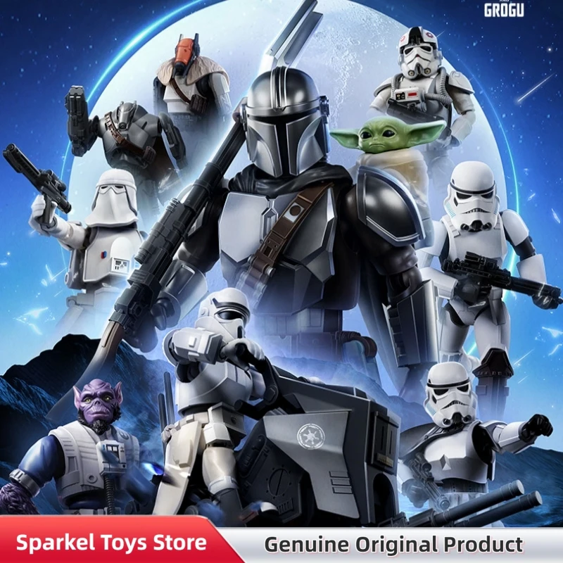 Nueva Caja Sorpresa Original de Star Wars: Los Mandalorianos y Gugu, Figura de Acción de Clase Campeón Lite, Artículos de Colección de la Película, Juguetes y Regalos