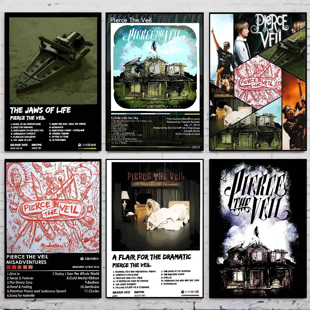 P-Pierce The V-Veil Collide With The Sky Poster Gallery Prints Self Adhesive Home Decor Decoration Wall Decals Living Room