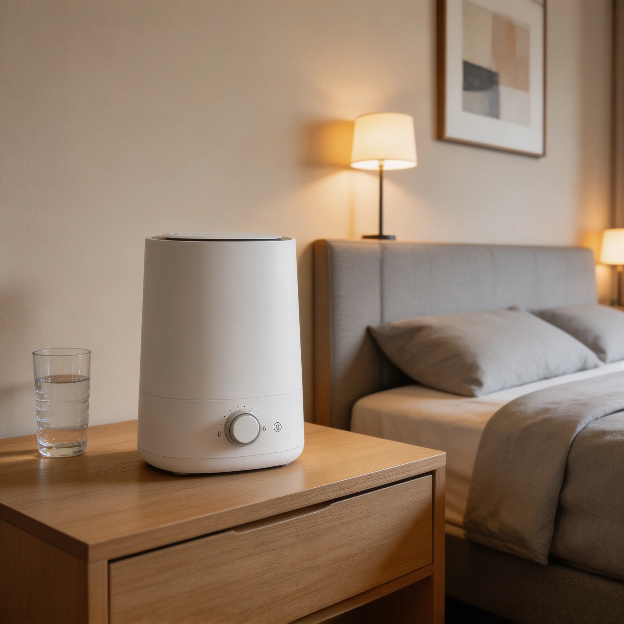 Ultrasonic Home Humidifier 26W Rated Power 4.5L Large Tank Single Color Soft Night Light Quiet Mist Humidifier for Bedroom