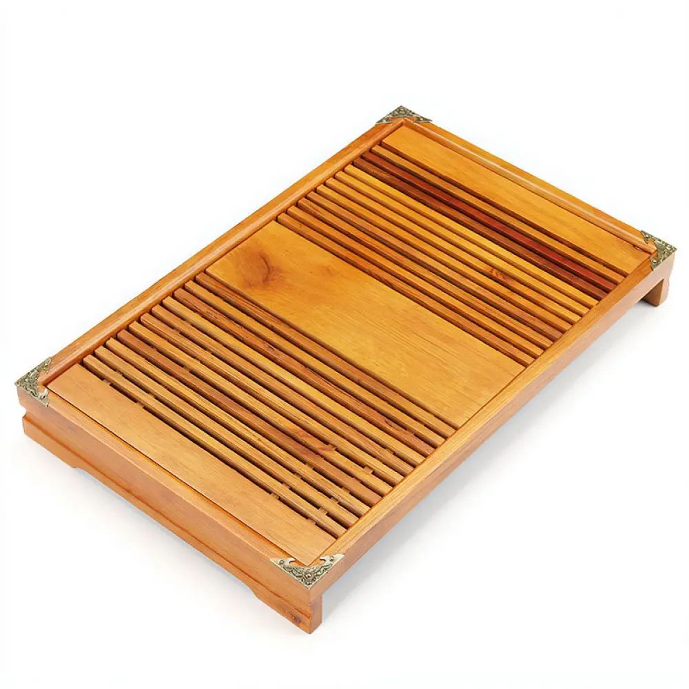 Natural Wood Tea Serving Tray Creative Drawer Type Storage Table Drainage Tea Ceremony Tools Office Home Zen Tea Table